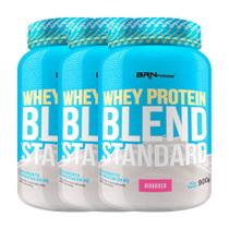 Kit 3x Whey Protein Blend Standard 900g - BRN Foods wey/wey