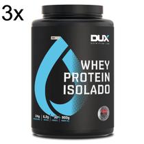 Kit 3X Whey Protein Isolado - 900g Coco - Dux Nutrition