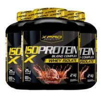 Kit 3x Whey Protein Isolado Iso Blend Complex 2Kg XPro Nutrition