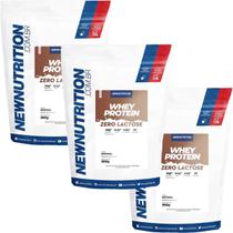 Kit 3X Whey Protein Zero Lactose - 900g Refil Natural - NewNutrition Kit 3X Whey Protein Zero Lactose - 900g Refil Natural - NewNutrition