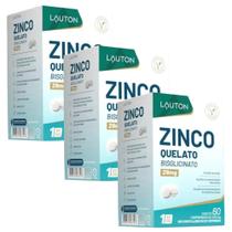 KIT 3X Zinco Quelato 29mg 60 comprimidos - Lauton