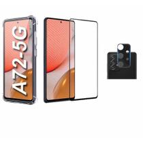 Kit 3x1 Capa Capinha Anti Shock + Película de Vidro 3D + Película de Câmera Para Samsung A72