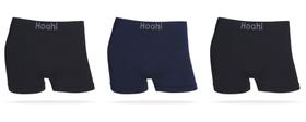 Kit 3X1 Cueca Boxer Poliamida Premium Tamanho G Preto/Marinho/Preto Sort 5 Hoahi