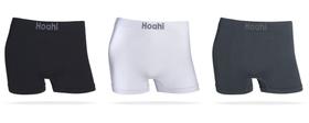 Kit 3X1 Cueca Boxer Poliamida Premium Tamanho M Preto/Branco/Chumbo Sort 3 Hoahi