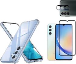 Kit 3x1 Película Nano Cerâmica + Capa + Câmera para Samsung Galaxy A24 - HUANG