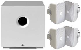 Kit 4.1 Caixa JBl Control SA-PRO C-SA5 Branca +CUBE 8 Branco