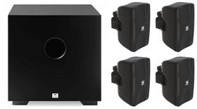 Kit 4.1 Caixa JBl Control SA-PRO C-SA6 Preto + CUBE 8 Preto