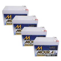 Kit 4 12mva-12 Moura 12v 12ah Vrla Bike Eletrica Patinete