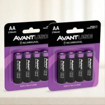 kit 4, 8 ou 16 Pilhas Recarregável AA Comum1.5v 2700MAH Avant Use