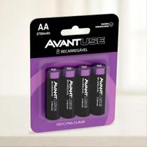 kit 4, 8 ou 16 Pilhas Recarregável AA Comum1.5v 2700MAH Avant Use
