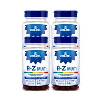 Kit 4 A-Z Multi Polivitamínico 1400mg 60 Cápsulas Chamel Kit 4 A-Z Multi Polivitamínico 1400mg 60 Cápsulas Chamel