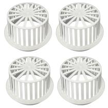 Kit 4 Abacaxi Branco Hemisférico Ralo Anti Folhas 150mm Plástico Calha Kit 4 Abacaxi Branco Hemisférico Ralo Anti Folhas 150mm Plástico Calha