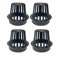 Kit 4 Abacaxi Hemisférico Ralo Anti Folhas 100mm Plástico Calha