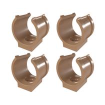 Kit 4 Abraçadeira Impacto P/ Cano 20mm 1/2'' Marrom Estrela
