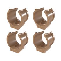 Kit 4 Abraçadeira Impacto P/ Cano 25mm 3/4'' Marrom Estrela