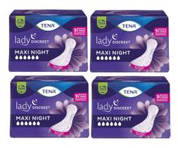 Kit 4 Absorvente Tena Lady Discreet Maxi Night 6 Un