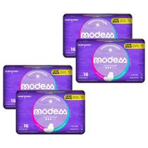 Kit 4 Absorventes Modess Malha Suave com Abas 16un cada Kit 4 Absorventes Modess Malha Suave com Abas 16un cada