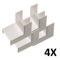 Kit 4 Acabamento Cotovelo Interno Curva de Canaleta Kit 4 Acabamento Cotovelo Interno Curva de Canaleta