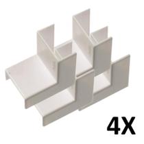 Kit 4 Acabamento Cotovelo Interno Curva De Canaleta