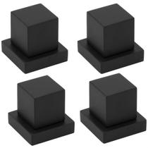 Kit 4 Acabamento De Registro Quadrado Preto/Black 1/2 Ou 3/4 Kit 4 Acabamento De Registro Quadrado Preto/Black 1/2 Ou 3/4