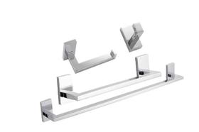 Kit 4 Acessórios Banheiro Lavabo Cromado Completo Metal