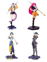 Kit 4 Action Figures Bonecas Guerreiras do KPop Demon Hunters Cantoras Rumi Mira e Zoey Kit 4 Action Figures Bonecas Guerreiras do KPop Demon Hunters Cantoras Rumi Mira e Zoey