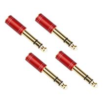 Kit 4 Adaptador P2 Fêmea Para P10 Macho Stéreo Vermelho Santo Angelo Para Conectores De Fon Kit 4 Adaptador P2 Fêmea Para P10 Macho Stéreo Vermelho Santo Angelo Para Conectores De Fon