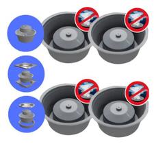 Kit 4 Adaptadores Para Porta Grelhas Evita Mau Cheiro 10cm