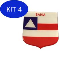 Kit 4 Adesivo resinado em Escudo da bandeira do estado da Bahia - Mundo Das Bandeiras
