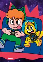 Kit 4 Adesivos Encapar Caderno Espiral Gato Galactico Kit 4 Adesivos Encapar Caderno Espiral Gato Galactico