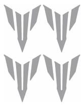 Kit 4 Adesivos Logo Mt Master Of Tork Mt03 Mt07 Mt09 Prata