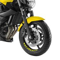 Kit 4 Adesivos Roda Interna Moto Honda amarelo