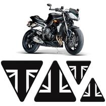 Kit 4 Adesivos Triumph Escudo Capacete Emblema Resinado