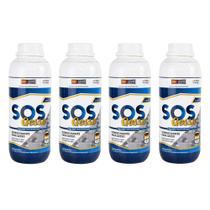 Kit 4 Aditivo Hidrofugante Para Gesso A Base De Água SOS Gesso 1L