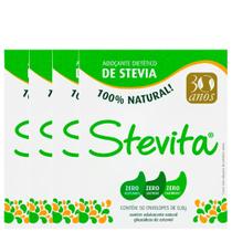 Kit 4 Adoçante em Pó Stevita 0,6g 50 Sachês