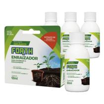 Kit 4 Adubo Fertilizante Enraizador Concentrado Forth 60ml