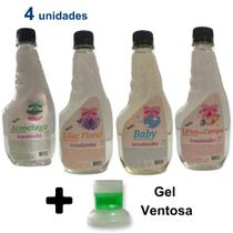 Kit 4 Água para Passar Roupa Facilitador Perfumado Água de Cheiro 500ml Refil Senalândia - Envio Já
