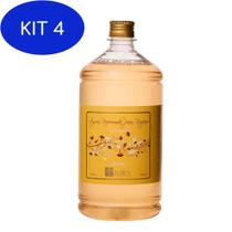 Kit 4 Água Perfumada Para Roupas Âmbar 1100 Ml