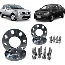 Kit 4 Alargador Espaçador de Roda Sandero e Logan 2008/...