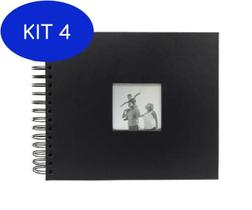 Kit 4 Álbum De Fotos Scrapbook Livro De Assinaturas Médio - - Scenter