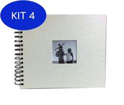 Kit 4 Álbum De Fotos Scrapbook Livro De Assinaturas Médio - - Scenter