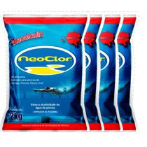 kit 4 Alcalinizante Elevador Alcalinidade Piscinas Neoclor