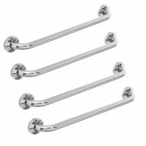 Kit 4 Alças Apoio Banheiro Inox Idoso Deficiente Cadeirante Acessibilidade