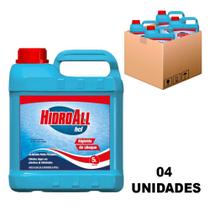 Kit 4 Algicida Choque Hcl 5L para Piscinas Hidroall Kit 4 Algicida Choque Hcl 5L para Piscinas Hidroall