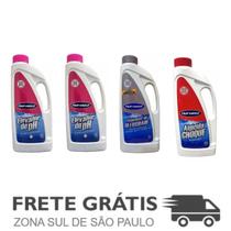 Kit 4 Algicida Choque, Oleosidade, Elevador pH 1L Hidroazul