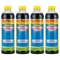 Kit 4 Algicida Para Manutenção de Piscinas 1 Litro Genco
