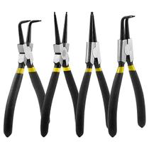 Kit 4 Alicates Para Anéis 7 Pol. Interno Externo Reto Curvo