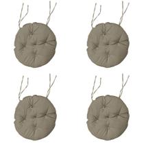 Kit 4 Almofada Futton Redondo 40cm Liso Decoração Macia Cheia Cadeira Sala Jantar Sofá Cama Pallet