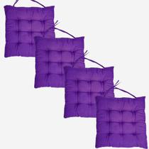 KIT 4 Almofadas Assento Grande Cheio Decorativa Futon 40x40CM Banco Sofá Poltrona Cadeira
