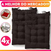 Kit 4 Almofadas Assento Grande Cheio Decorativa Futon 40x40cm Banco Sofá Poltrona Cadeira Kit 4 Almofadas Assento Grande Cheio Decorativa Futon 40x40cm Banco Sofá Poltrona Cadeira